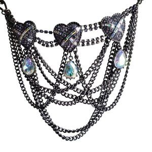 SALE!! Betsey Johnson Vintage Cross My Hearts Necklace